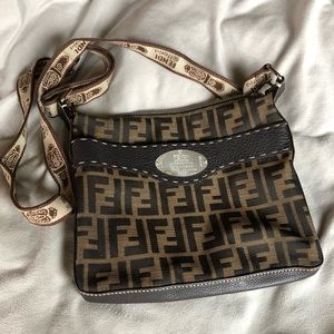 Authentic Fendi Selleria Zucca Crossbody Bag